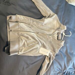 athleta silver gray hoodie